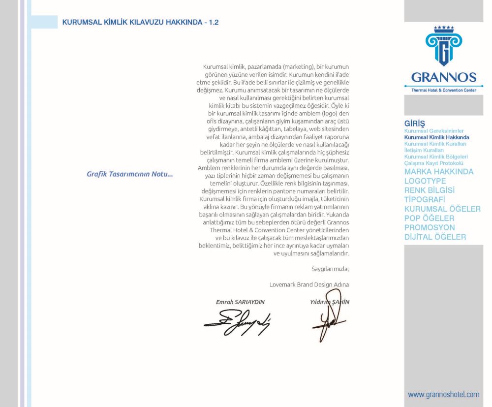 Katalog Tasarım Ankara Grannos Hotel